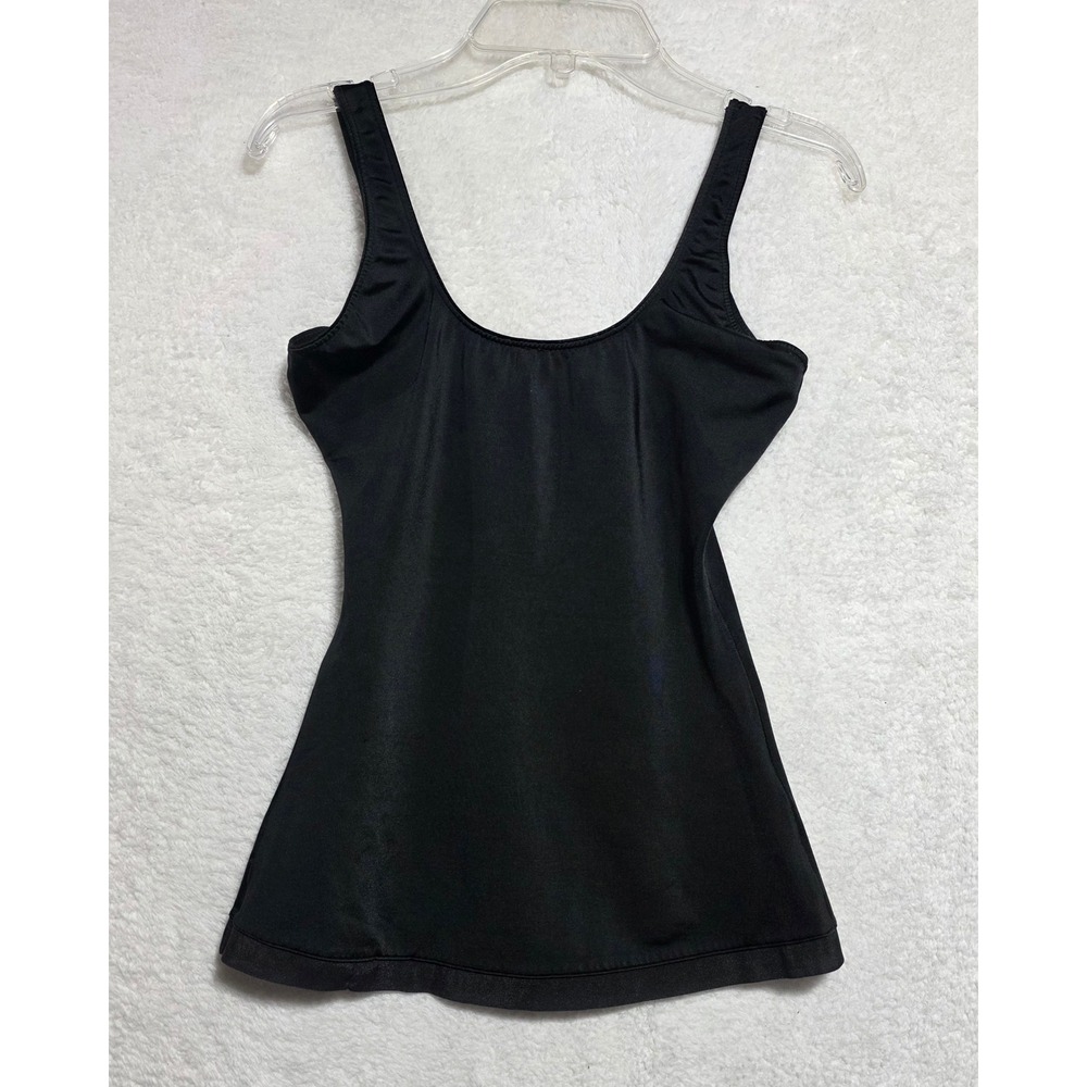 Spanx Slimplicity Scoop Neck Camisole Black Shapewear Tank Top Medium - Picture 2 of 9